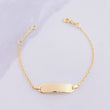 Pulso Modulable Escalera Placa Puntas Planas 2.05g / 5 1/2 in - 6 1/4 in / 1.4mm Oro Amarillo 18K