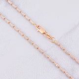 Cadena Ice 7.8g / 20 in / 2mm Dos Oros Blanco Rosa 18K