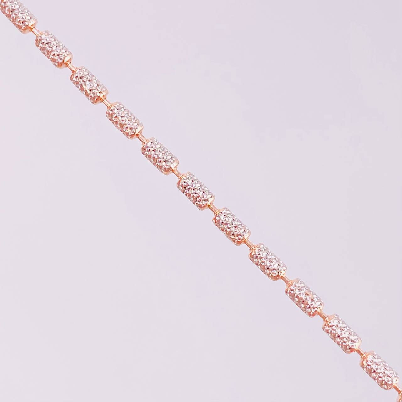 Cadena Ice 7.95g / 20 in / 2mm Dos Oros Blanco Rosa 18K