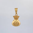 Pendant Money Bag 0.75 g / 3/4 in Yellow Gold 18K