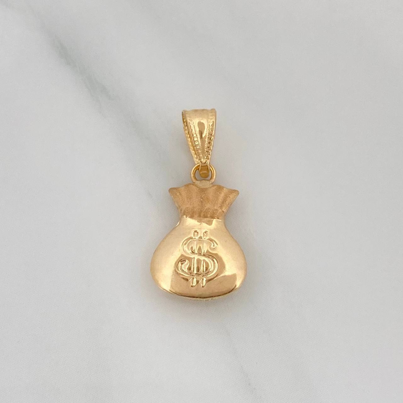 Dije Bolsa Dinero 0.7 g / 3/4 in Oro Amarillo 18K