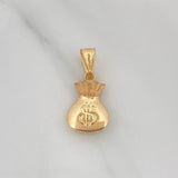 Dije Bolsa Dinero 0.7 g / 3/4 in Oro Amarillo 18K