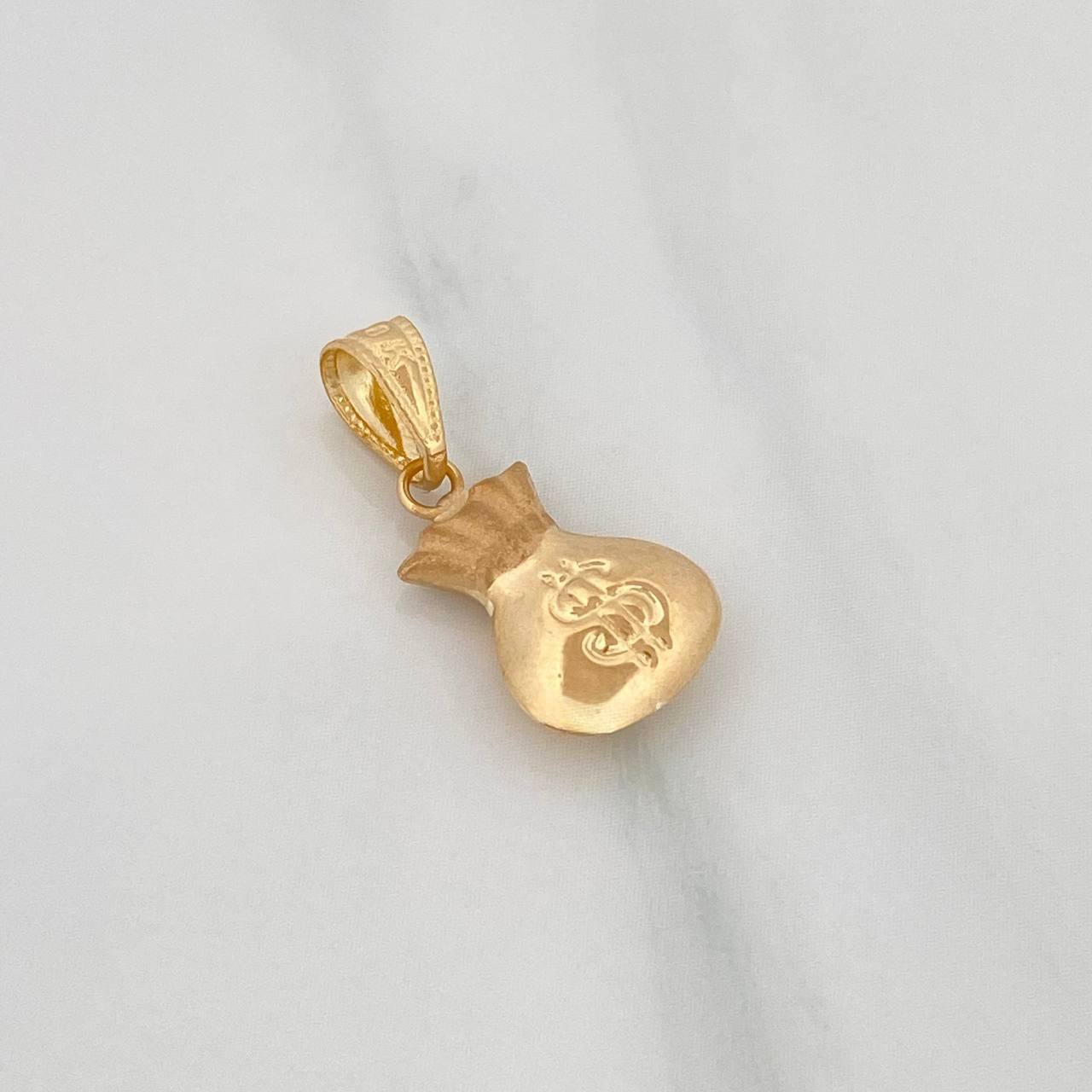 Dije Bolsa Dinero 0.7 g / 3/4 in Oro Amarillo 18K