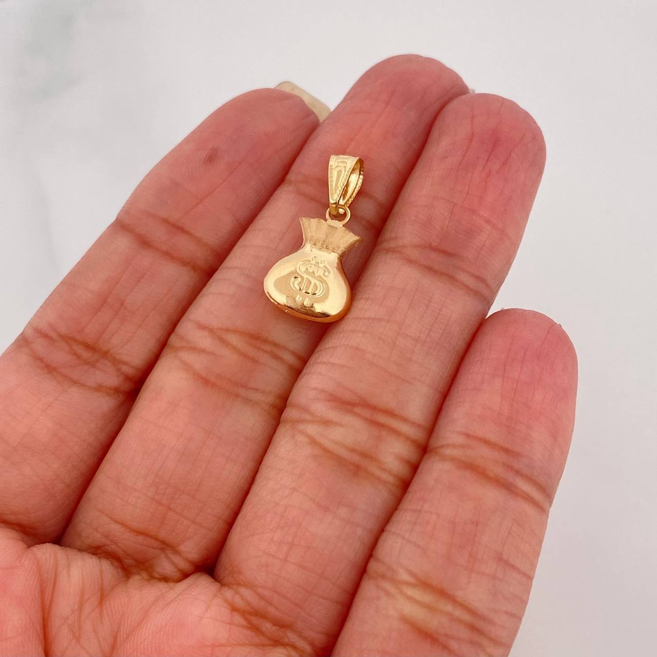 Dije Bolsa Dinero 0.7 g / 3/4 in Oro Amarillo 18K