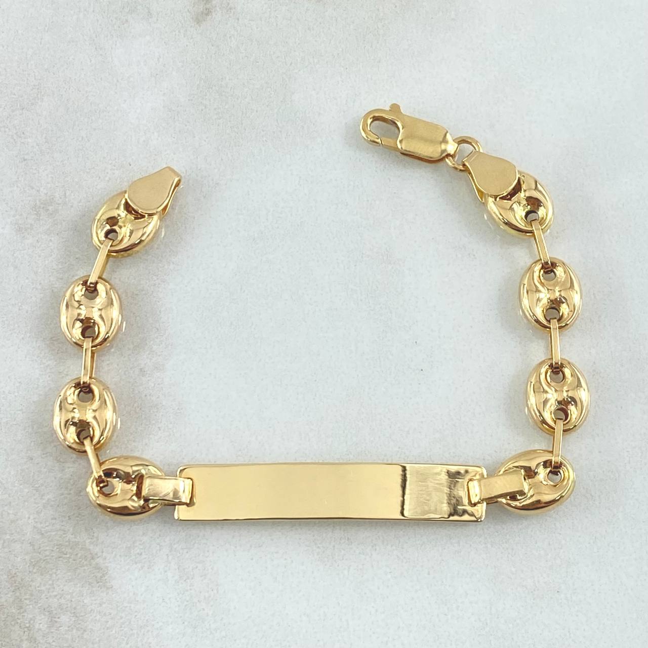 Pulso GC Placa Rectangular 7.8gr / 14cm / 7mm Liso Oro Amarillo 18K