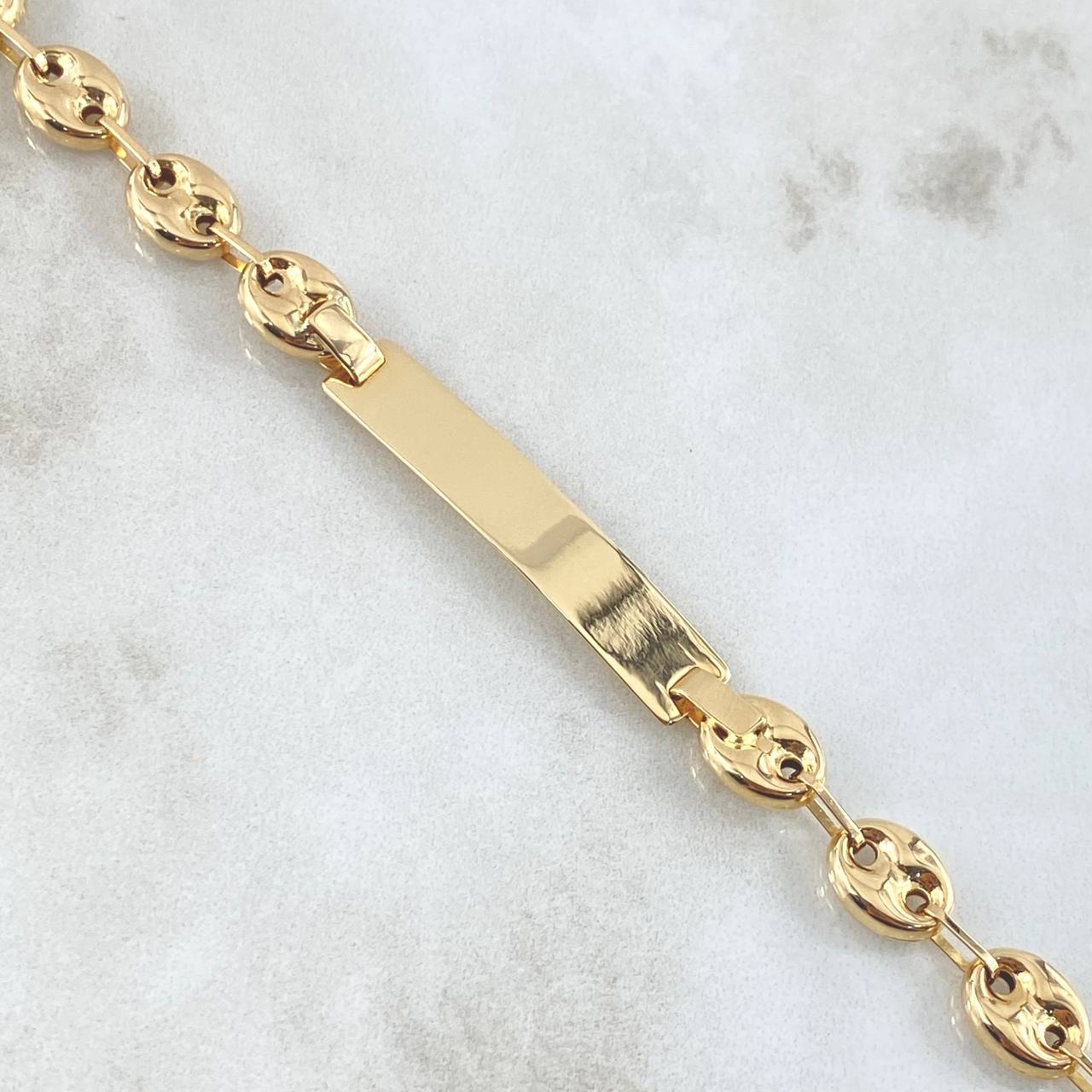 Pulso GC Placa Rectangular 7.8gr / 14cm / 7mm Liso Oro Amarillo 18K