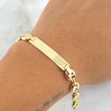 Pulso GC Placa Rectangular 7.8gr / 14cm / 7mm Liso Oro Amarillo 18K