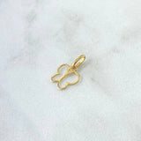 Dije Mariposa  0.4gr / 1.4cm / Silueta Lisa Oro Amarillo 18K