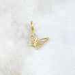 Pendant Butterfly 0.6gr / 2cm / Silhouette Polished 18K Yellow Gold