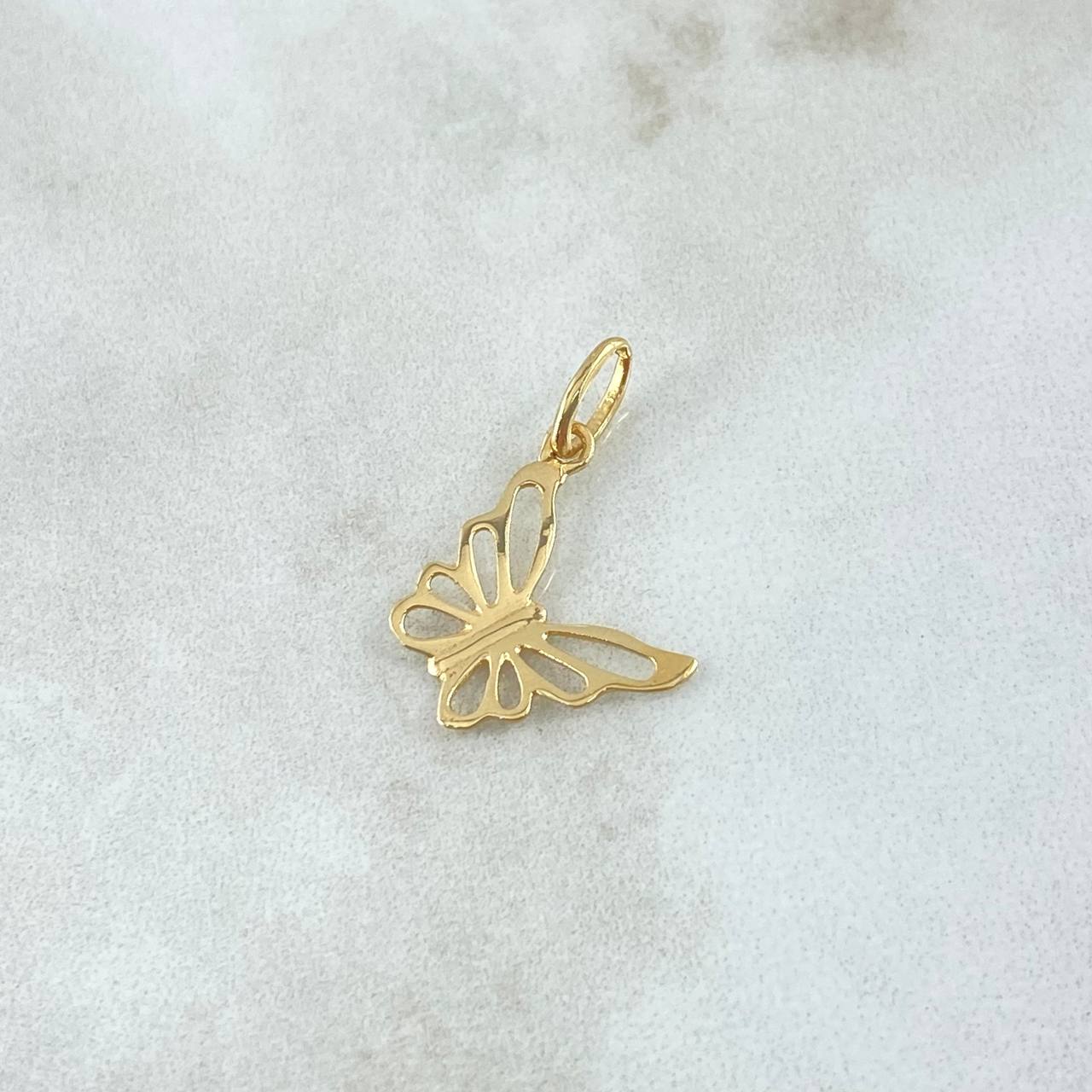Pendant Butterfly 0.6gr / 2cm / Silhouette Polished 18K Yellow Gold