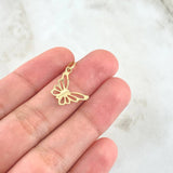 Pendant Butterfly 0.6gr / 2cm / Silhouette Polished 18K Yellow Gold