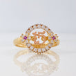 Ring 15s Circle 2.75g / T6 1/2 Three Golds 18K
