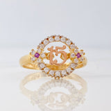 Ring 15s Circle 2.75g / T6 1/2 Three Golds 18K