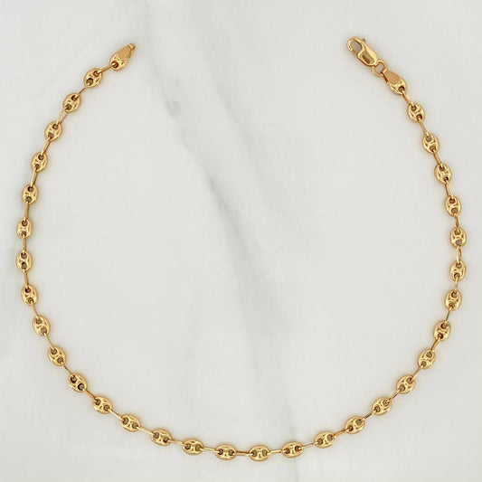Tobillera Gc 3 g / 10 1/4 in / 3.3 mm Oro Amarillo 18K