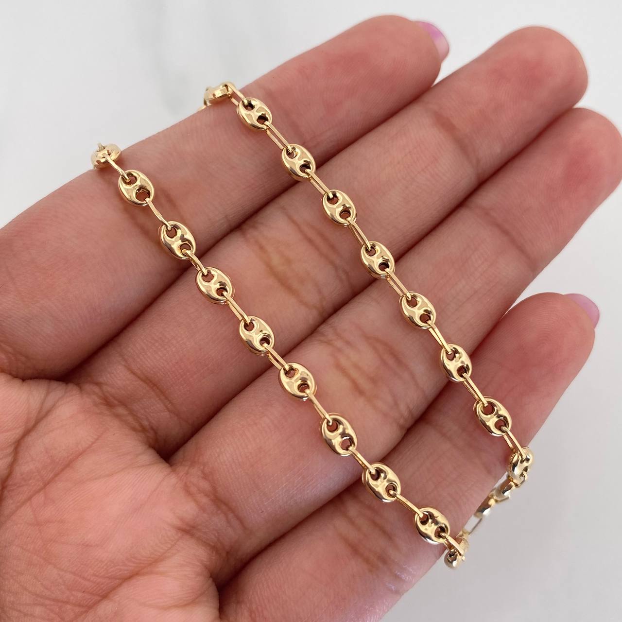 Tobillera Gc 2.85 g / 9 3/4 in / 3.2 mm Oro Amarillo 18K