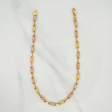 Rustic Tribal Anklet 4.45 g / 10 1/4 in / 3.52 mm Three Golds 18K