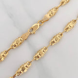 Rustic Barrel Anklet 5.1 g / 10 in / 4.69 mm 18K Yellow Gold