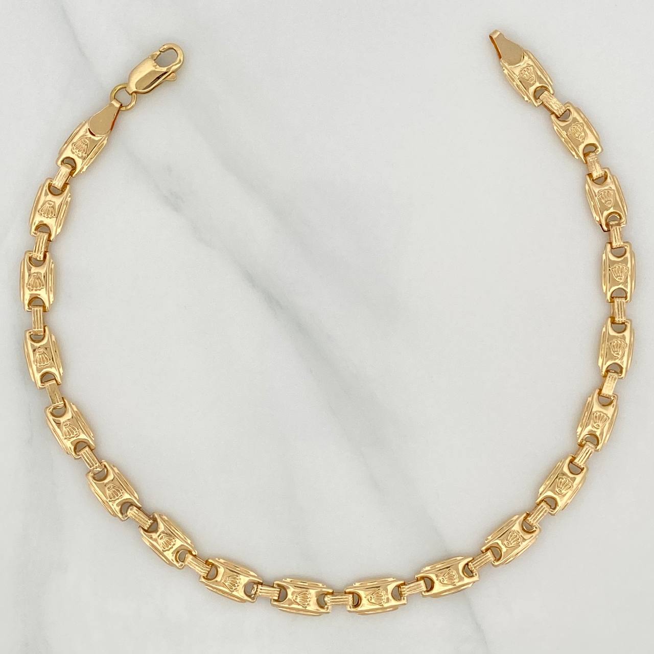 Rustic Crown Anklet 7 g / 10 in / 5.81 mm 18K Yellow Gold