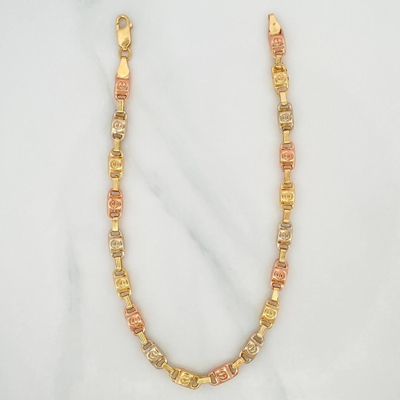Rustic Screw Anklet 6.75 g / 10 1/4 in / 5.21 mm Three Golds 18K