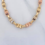 Rustic Screw Anklet 6.75 g / 10 1/4 in / 5.21 mm Three Golds 18K