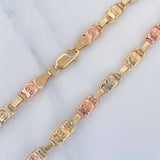 Rustic Screw Anklet 6.75 g / 10 1/4 in / 5.21 mm Three Golds 18K