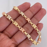 Rustic Screw Anklet 6.75 g / 10 1/4 in / 5.21 mm Three Golds 18K