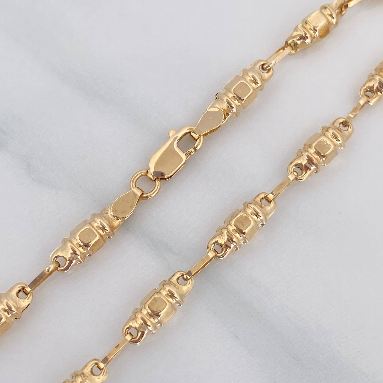 Rustic Barrel Bracelet 2.95 g / 7 3/4 in / 3.41 mm Yellow Gold 18K