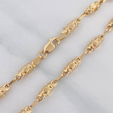 Rustic Barrel Bracelet 2.95 g / 7 3/4 in / 3.41 mm Yellow Gold 18K