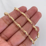 Rustic Barrel Bracelet 2.95 g / 7 3/4 in / 3.41 mm Yellow Gold 18K