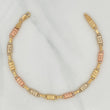 Rustic Barrel Bracelet 4 g / 7 1/2 in / 4.41 mm Three Golds 18K