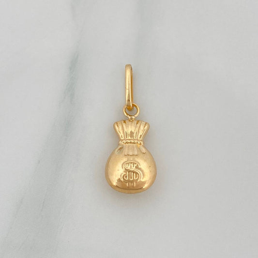 Dije Bolsa Dinero 0.6 g / 3/4 in Oro Amarillo 18K