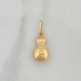 Dije Bolsa Dinero 0.6 g / 3/4 in Oro Amarillo 18K