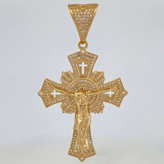 Dije Cruz Cristo 13.5 g / 2 1/2 in Oro Amarillo 18K