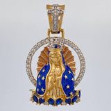Pendant Virgin of Guadalupe 7.35 g / 1 1/4 in Two-Tone Yellow White Gold 18K