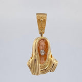Pendant Face of Christ 3.3 g / 1 in Three Golds 18K