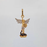 Pendant Saint Michael Archangel 1.7 g / 1 in Three Golds 18K