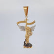 Pendant Saint Michael Archangel 2.3 g / 1 1/2 in Three Golds 18K