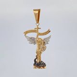 Pendant Saint Michael Archangel 2.3 g / 1 1/2 in Three Golds 18K