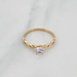 Solitaire Link Ring 1.5 g / T7 Yellow Gold 18K