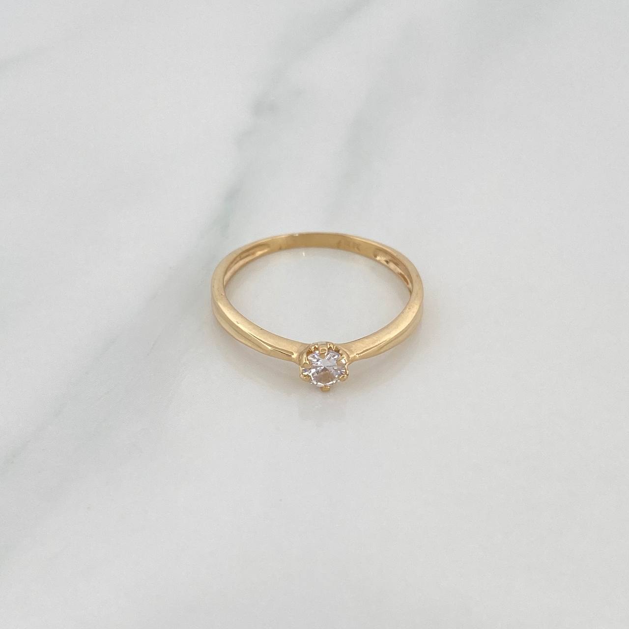 1.35 g Solitaire Ring / T6 18K Yellow Gold