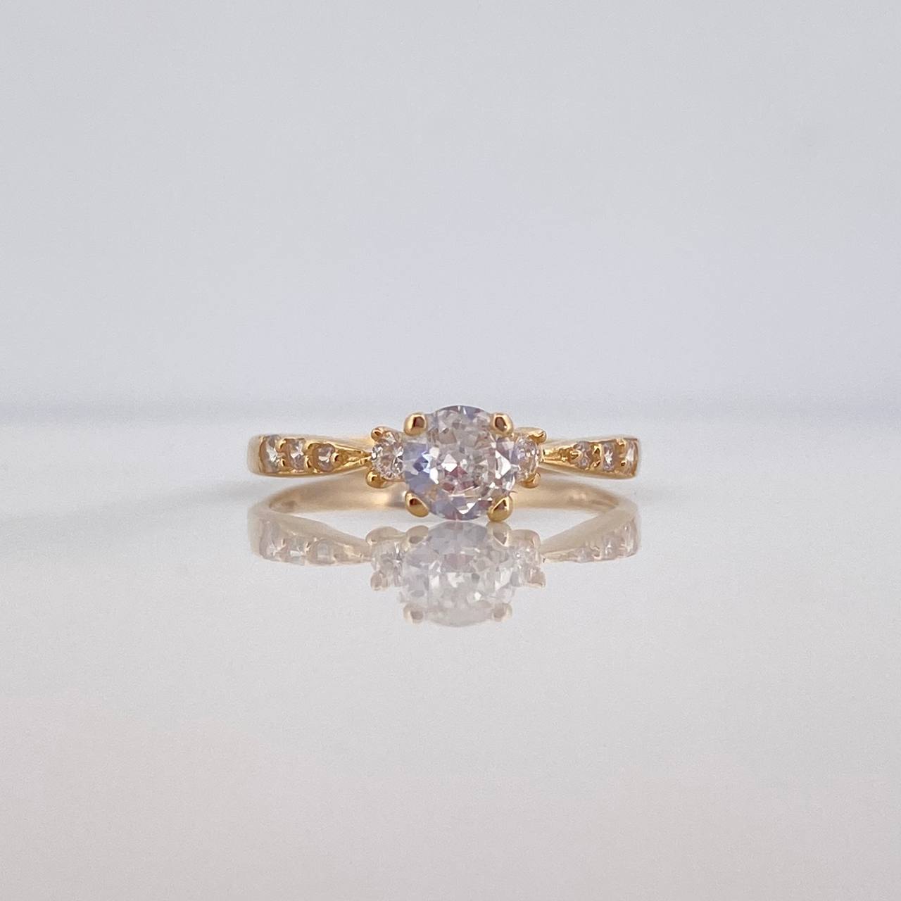 Solitaire Ring Churumbela 2.05 g / T6 1/2 Yellow Gold 18K