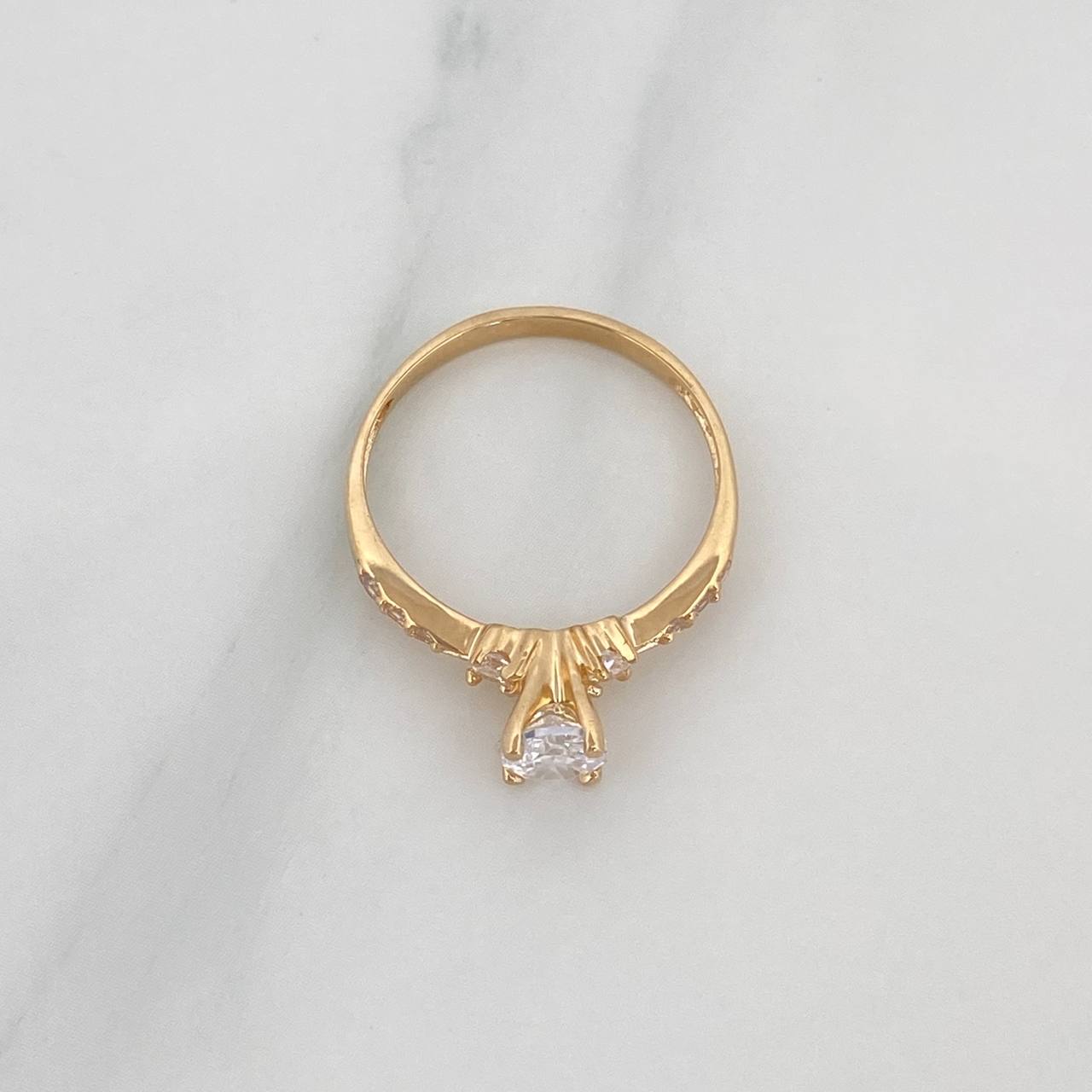Solitaire Ring Churumbela 2.05 g / T6 1/2 Yellow Gold 18K