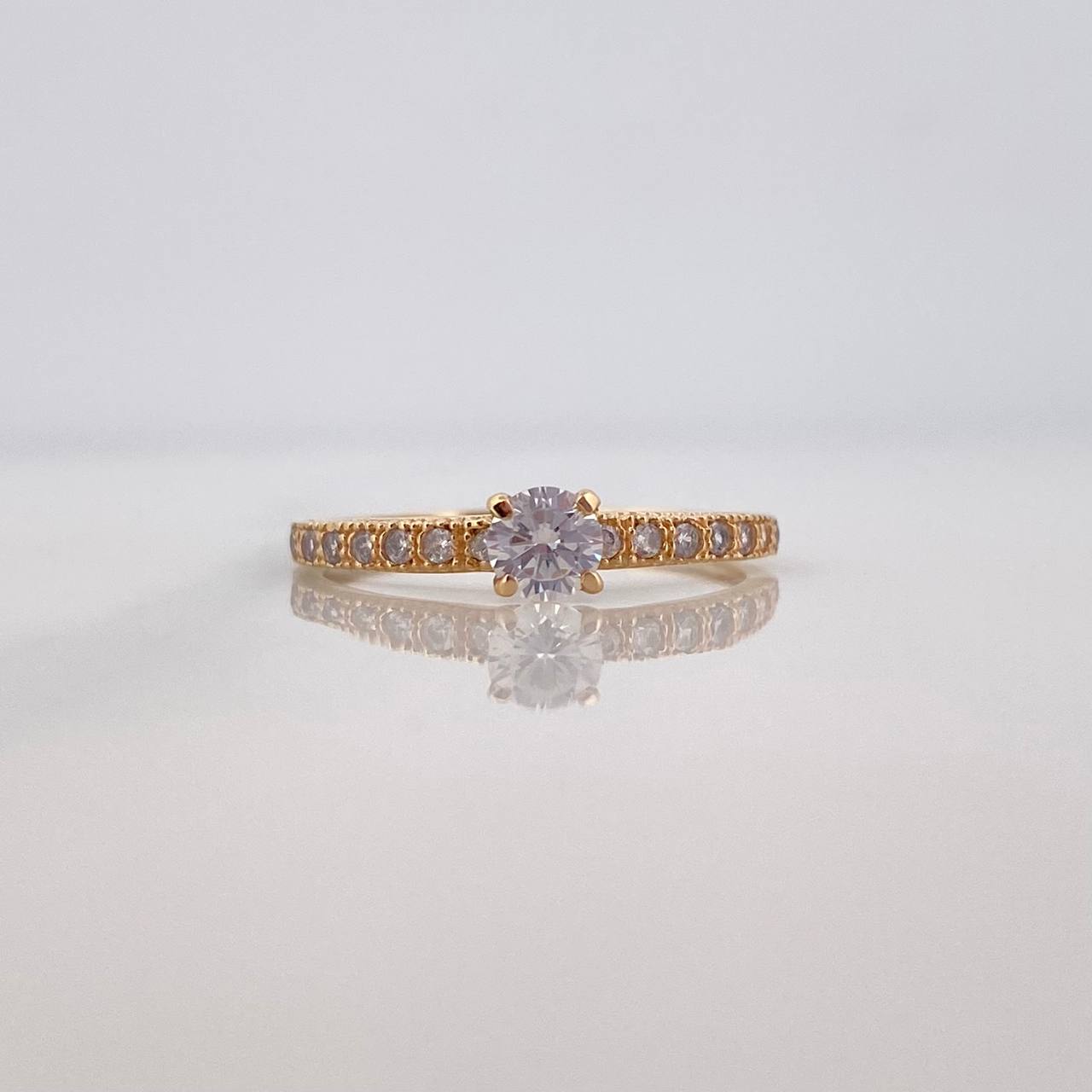 Solitaire Ring Churumbela 1.35 g / T5 1/2 Yellow Gold 18K