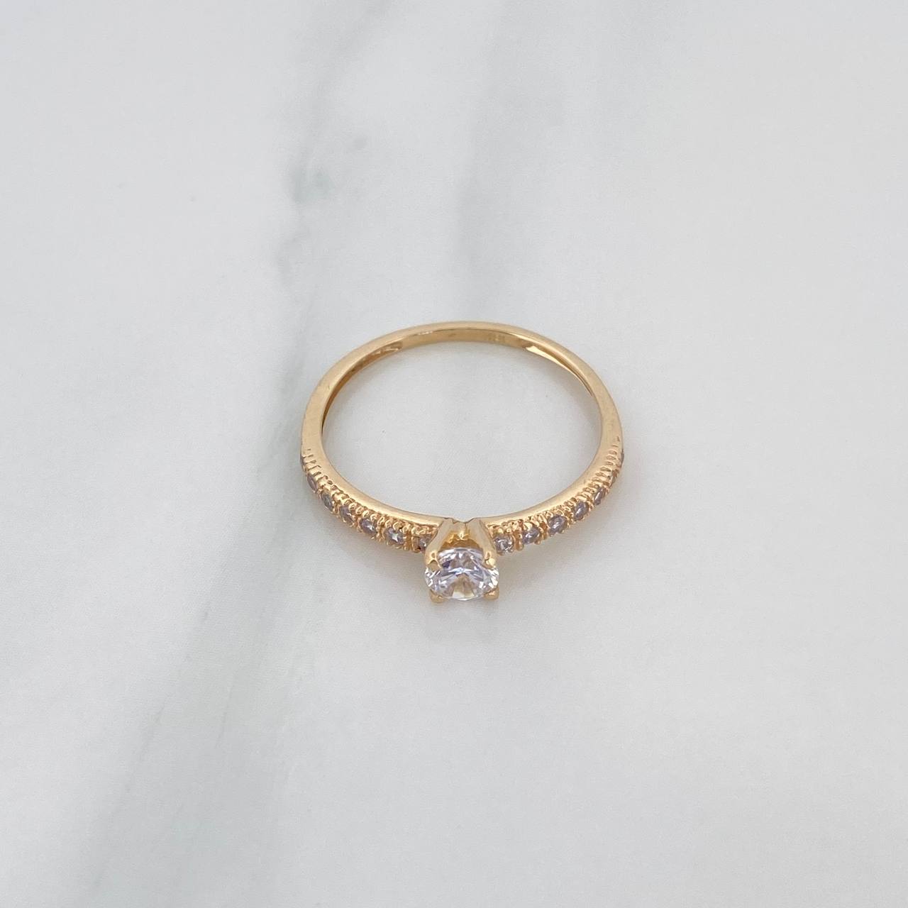 Solitaire Ring Churumbela 1.35 g / T5 1/2 Yellow Gold 18K