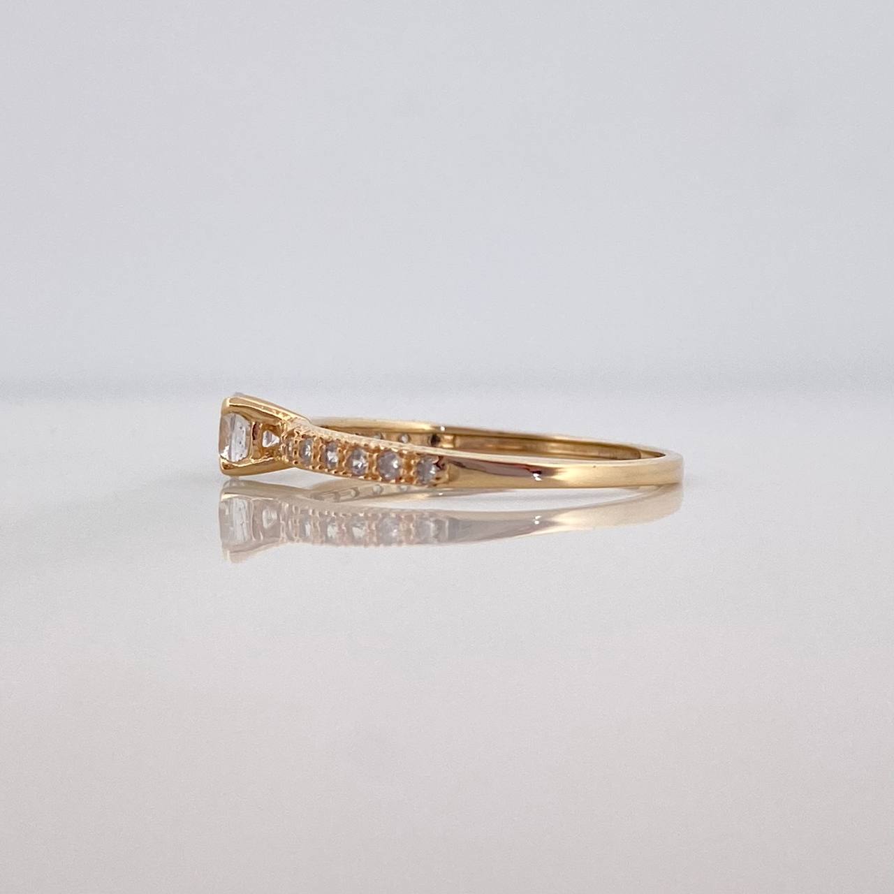 Solitaire Ring Churumbela 1.35 g / T5 1/2 Yellow Gold 18K