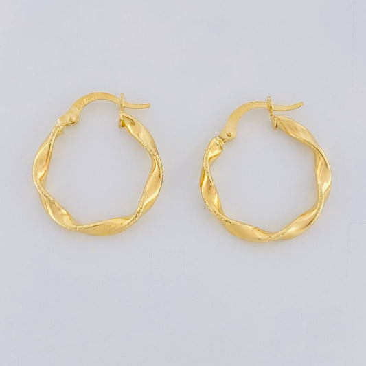 Hoop Earrings Asby 1.25g / 3/4 in Yellow Gold 18K
