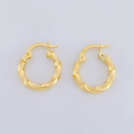 Hoop Earrings Kari 1.1g / 1/2 in 18K Yellow Gold