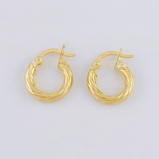 Hoop Earrings Mary 1.25g / 1/2 in Yellow Gold 18K