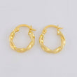 Hoop Earrings Twisted 1g / 1/2 in Yellow Gold 18K