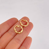 Hoop Earrings Twisted 1g / 1/2 in Yellow Gold 18K